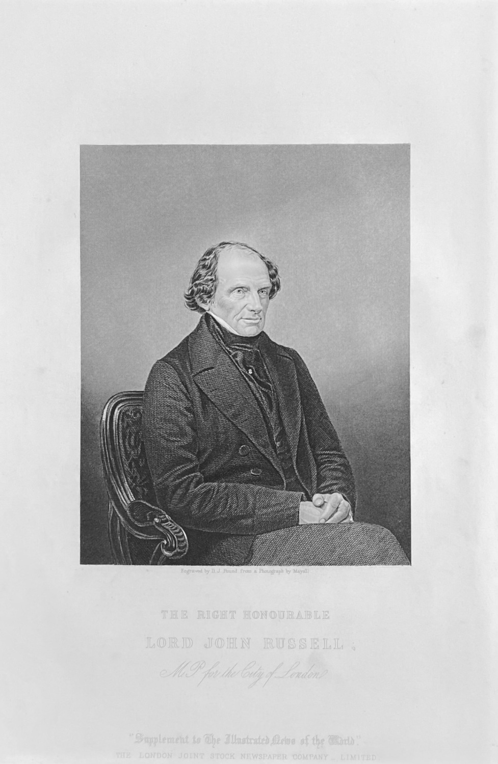 The Right Honourable Lord John Russell.  1859.