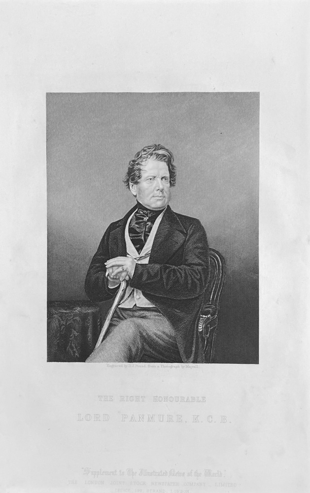 The Right Honourable Lord Panmure,  K.C.G.  1859.