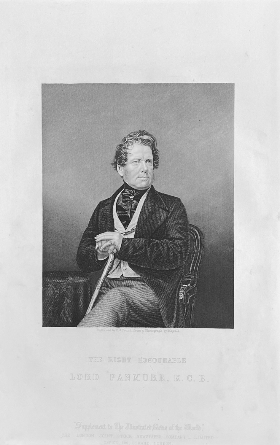 The Right Honourable Lord Panmure,  K.C.G.  1859.