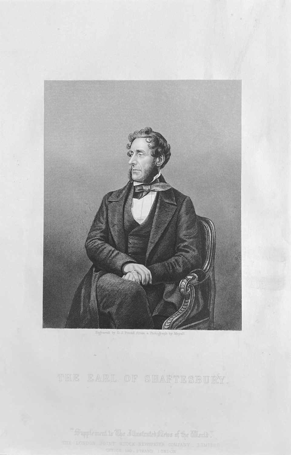 The Earl of Shaftesbury.  1859.