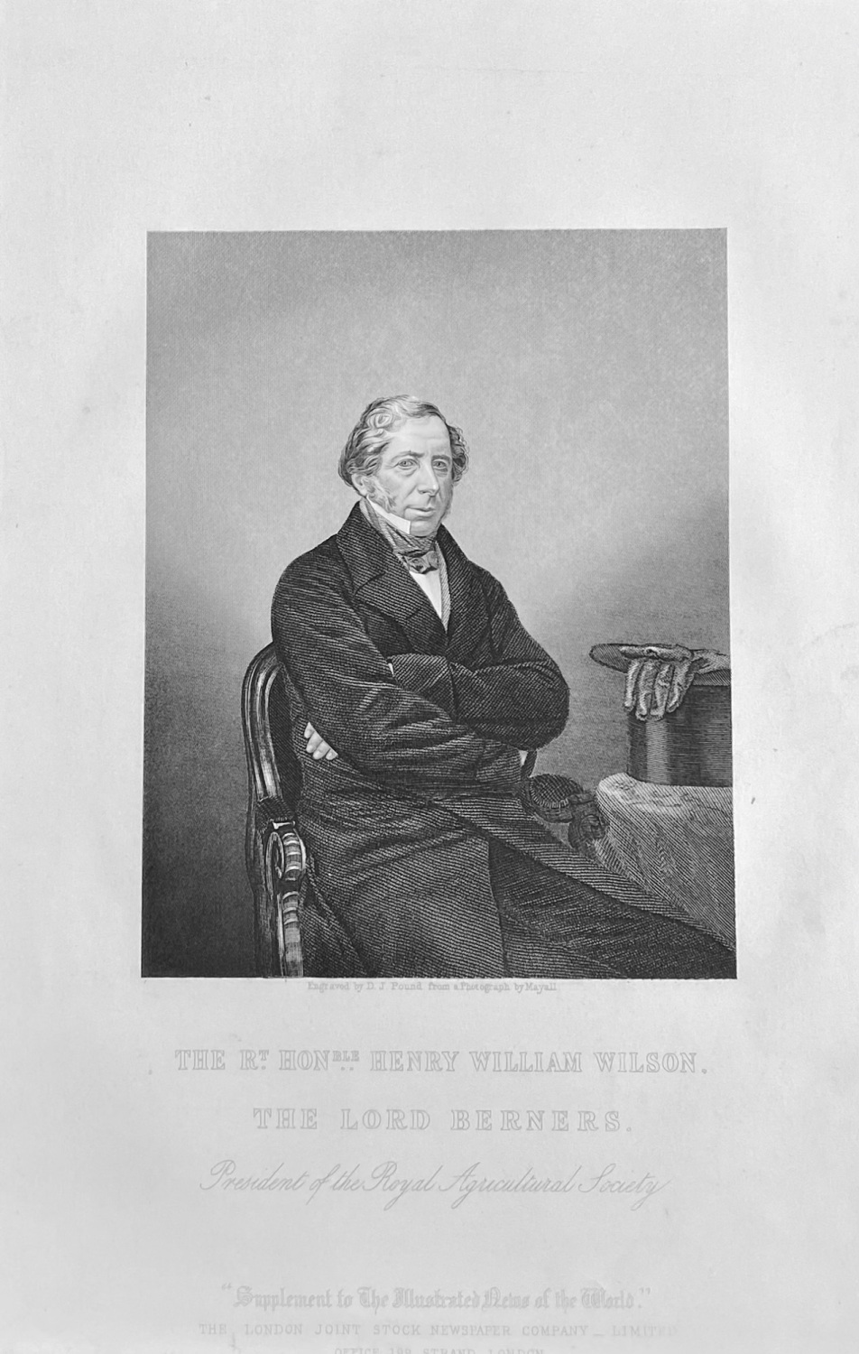 The Right Honourable Henry William Wilson,  The Lord Berners.  1859.
