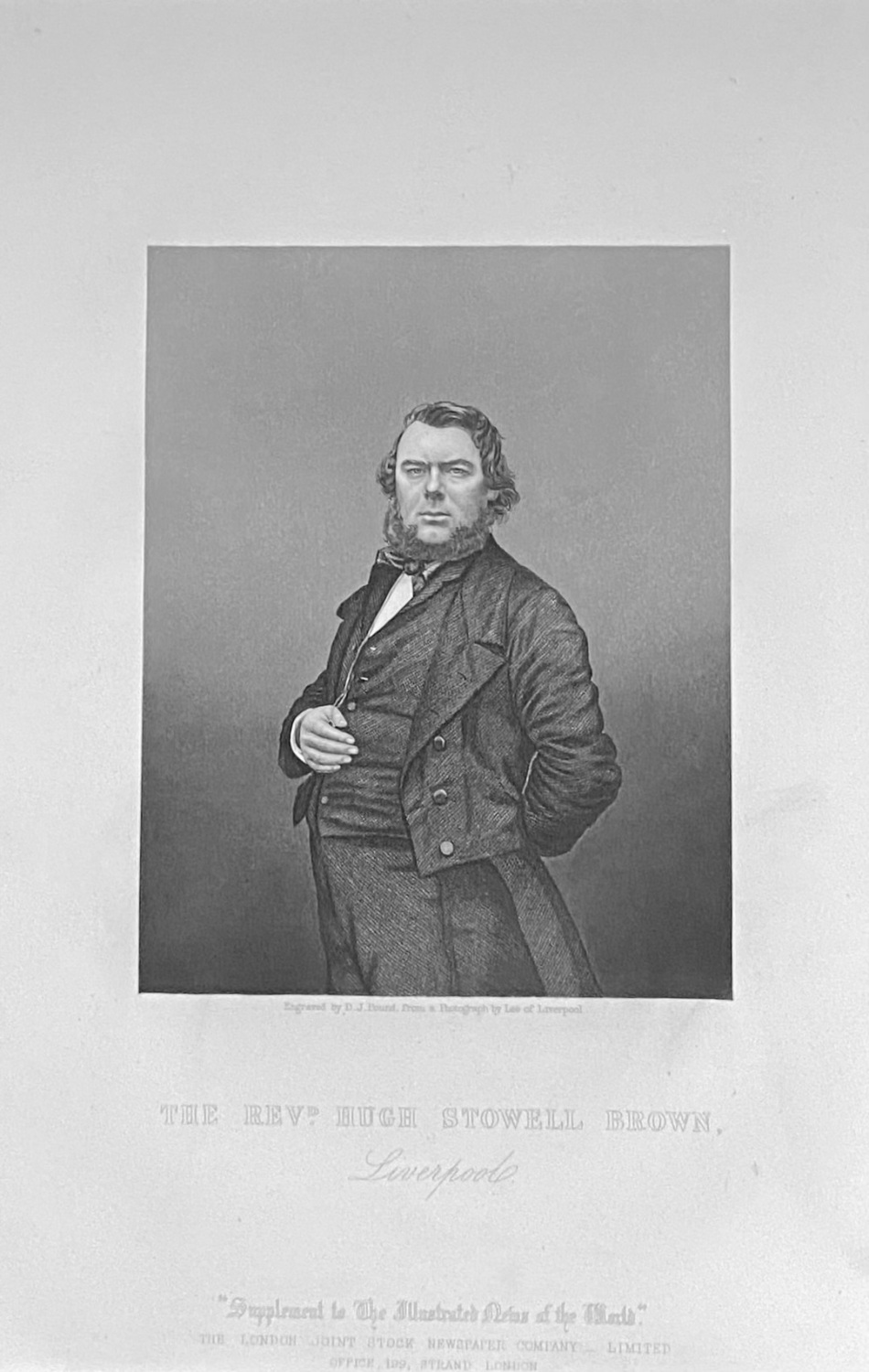 The Reverend Hugh Stowell Brown,  of Liverpool.  1859.