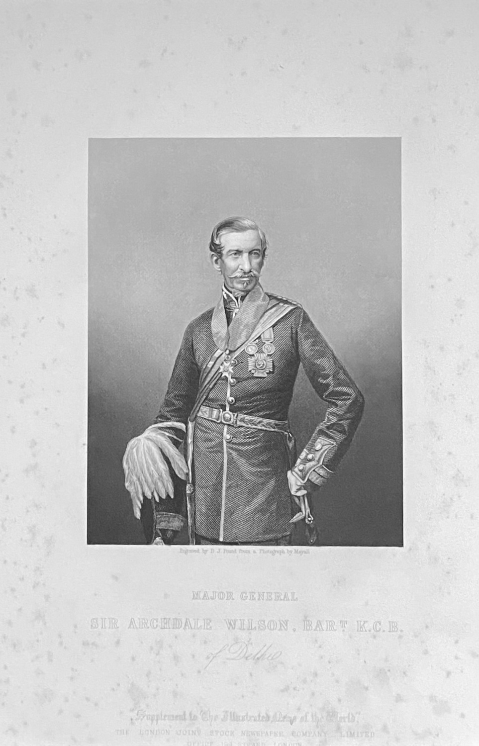 Major General Sir Archdale Wilson, Bart.  K.C.B.  1859.