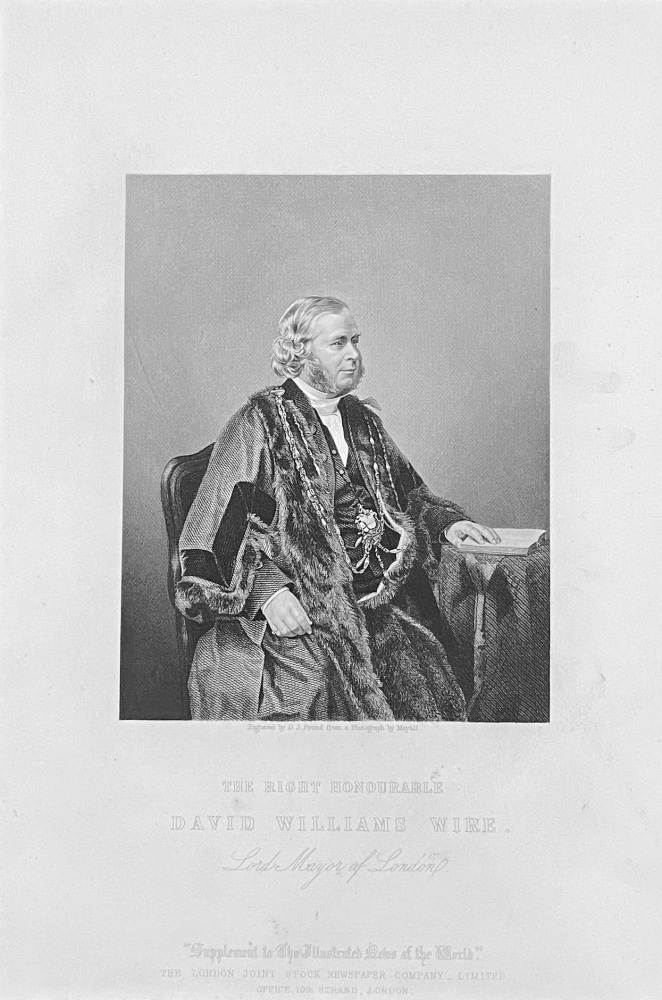 The Right Honourable David Williams Wire.  1859.