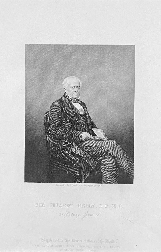 Sir Fitzroy Kelly,  Q.C.,  M.P.,  Attorney-General.  1859.