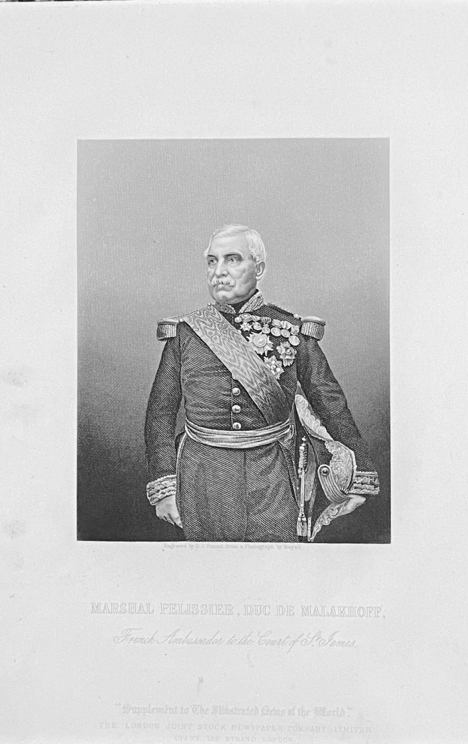 Marshal Pelissier, Duc De Malakhoff.  1859.