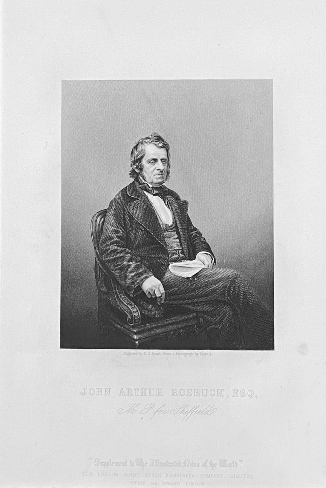 John Arthur Roebuck, Esq,  M.P. for Sheffield.  1859.