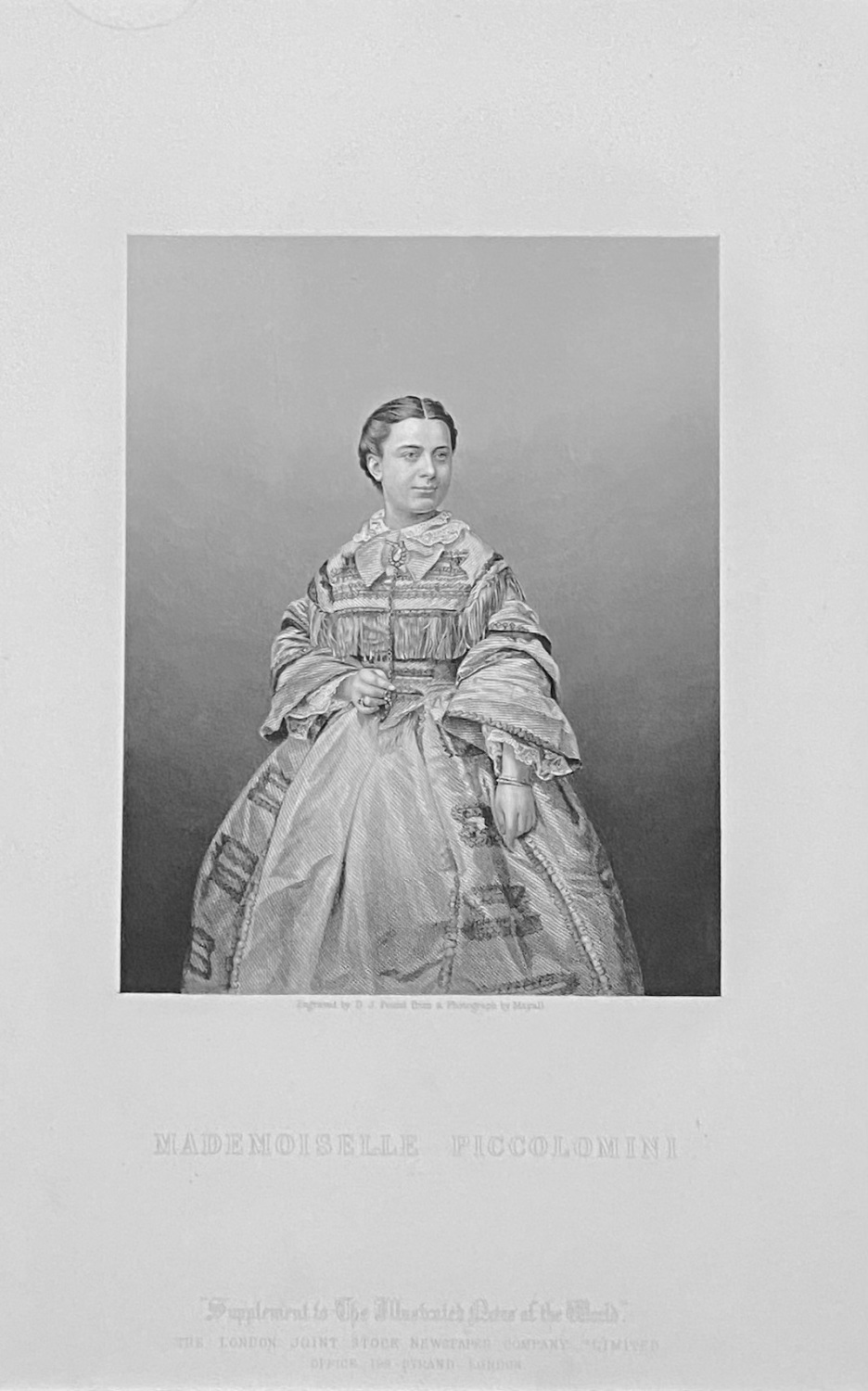 Mademoiselle Maria Piccolomini.  1859.