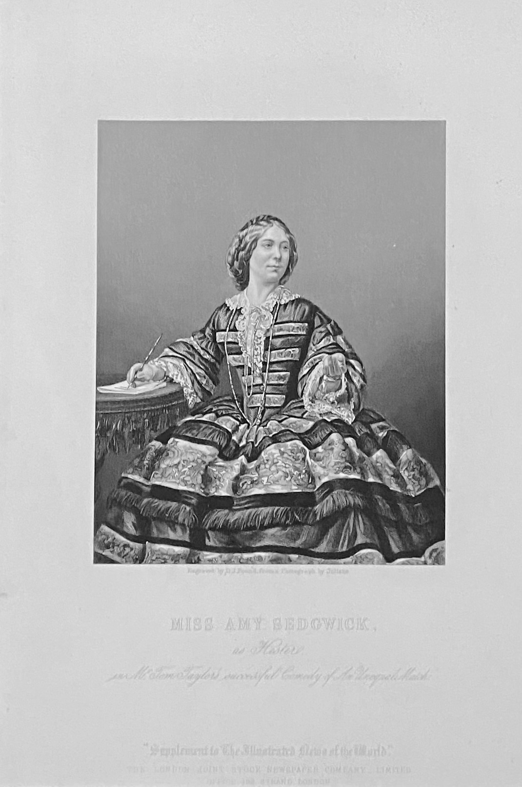 Miss Amy Sedgwick. (Actress)  1859.