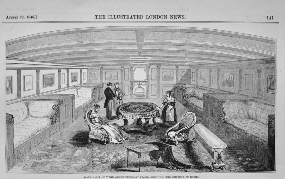State Cabin of "The Queen Victoria" Yacht
