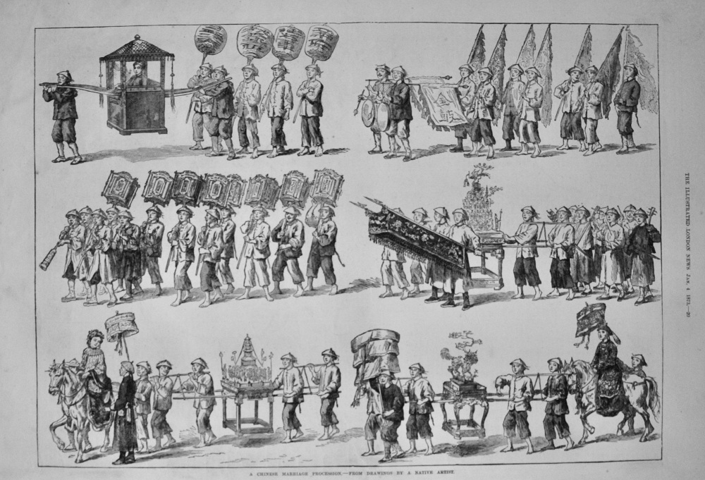 A Chinese Marriage Procession - 1873
