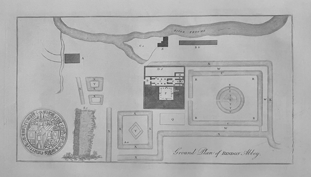 Ground Plan of BINDON  Abbey. 1861 to 1870.