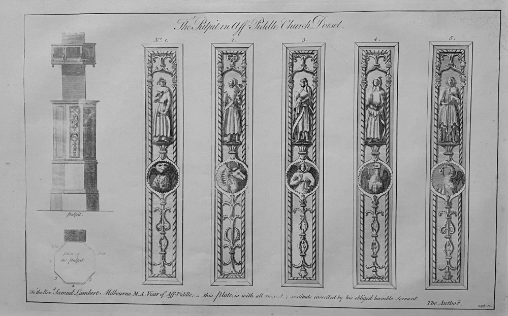 The Pulpit in Aff-Piddle Church, Dorset.