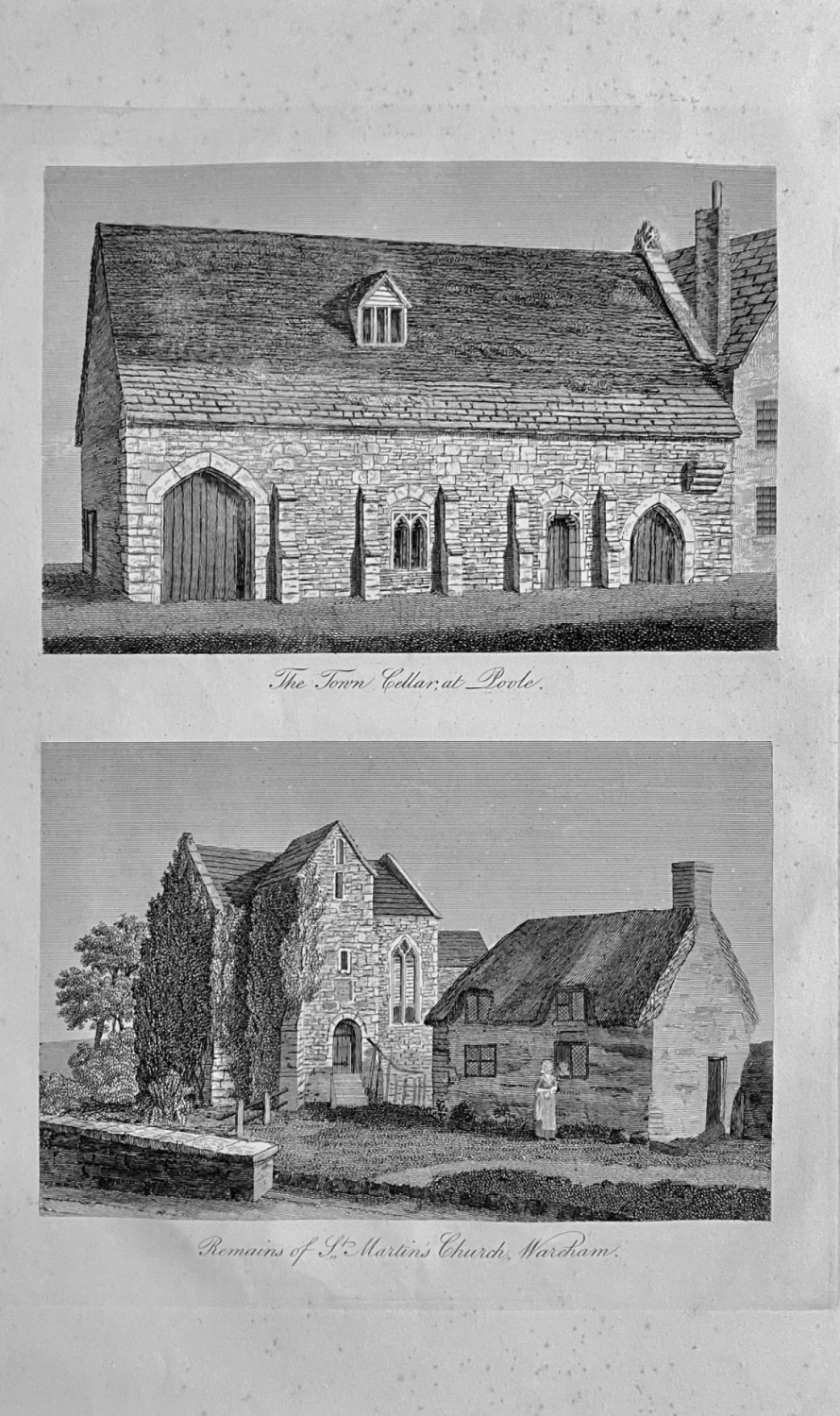 Remains of St. Martin's Church, Wareham.  &  The Town Cellar, Poole. Dorset
