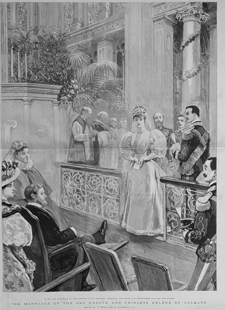 The Marriage of the Duc D'Aosta and Princess Helene of Orleans.  1895.