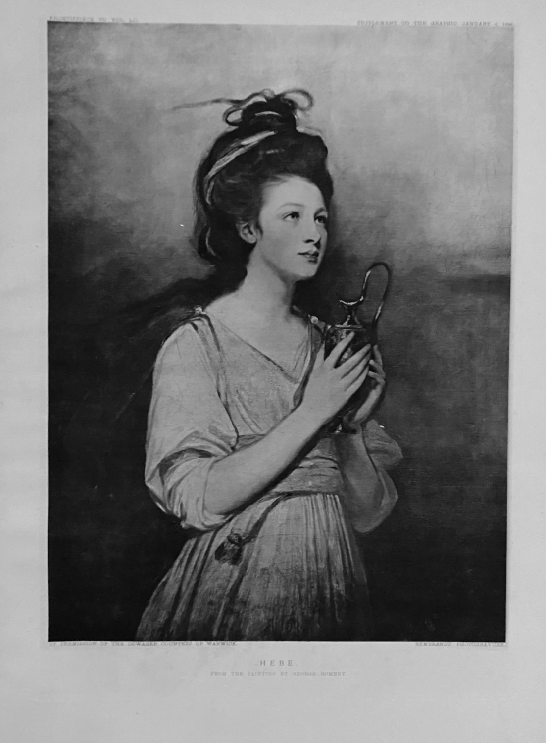 Hebe.  (From the Painting by George Romney.)  1896.