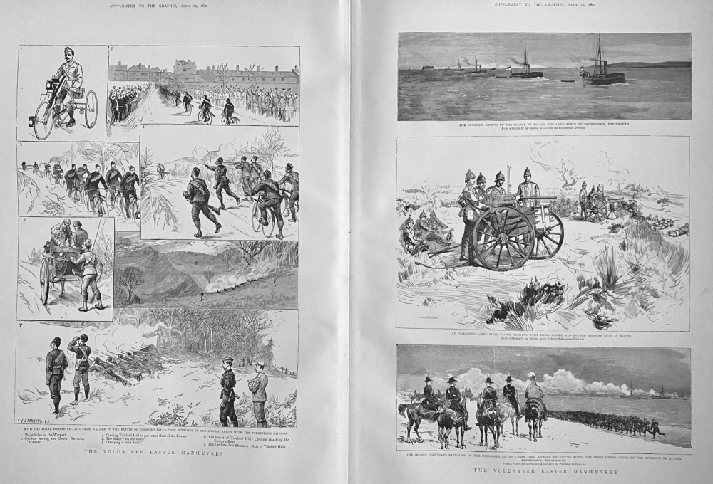 The Volunteer Easter Manoeuvres.  1890.