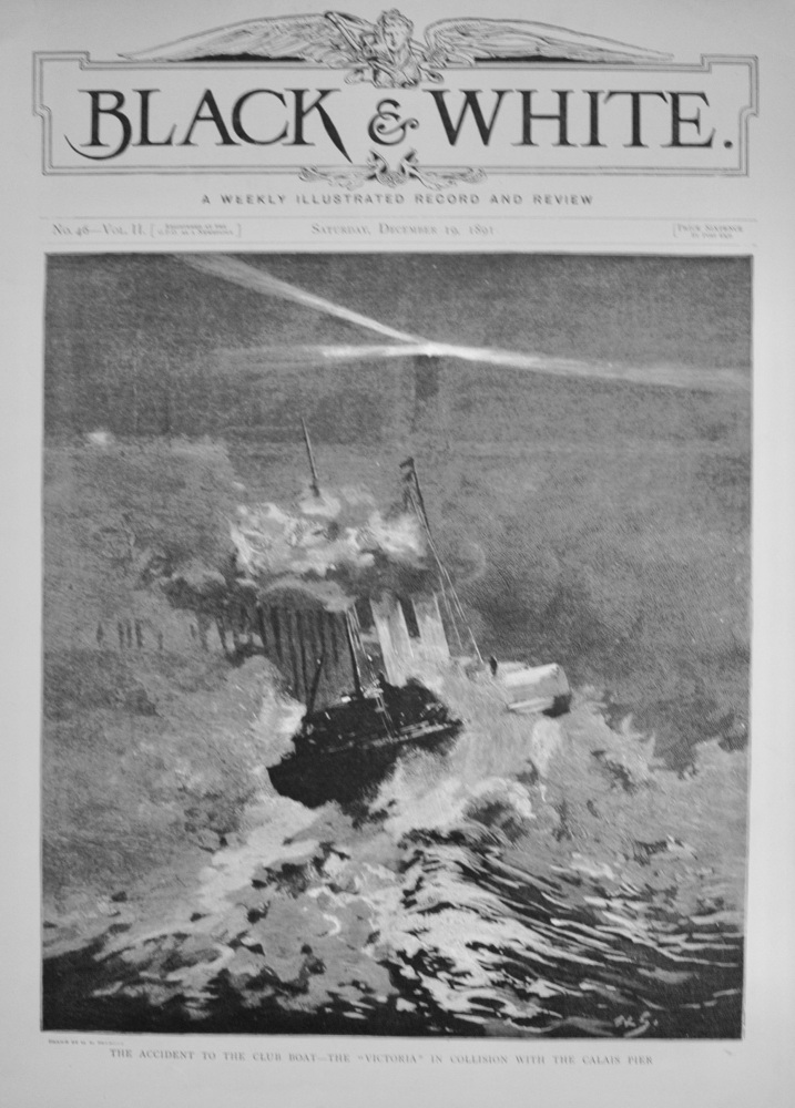 The "Victoria" in collision with the Calais Pier