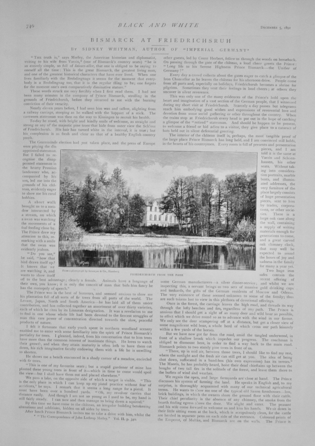 Bismarck at Friedrichsruh - 1891