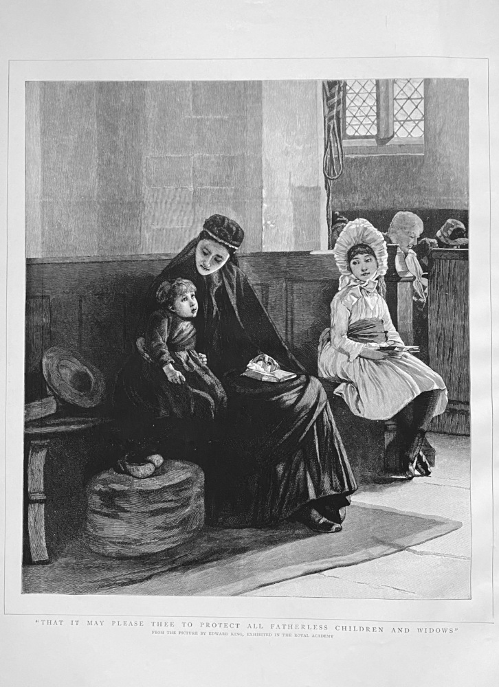 "That it may Please thee to Protect all Fatherless Children and Widows"  1890.