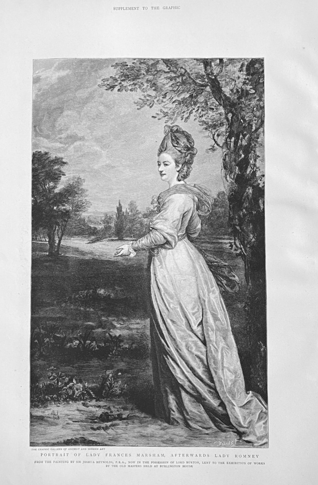 Portrait of Lady Frances Marsham,  Afterwards Lady Romney. 1892c.