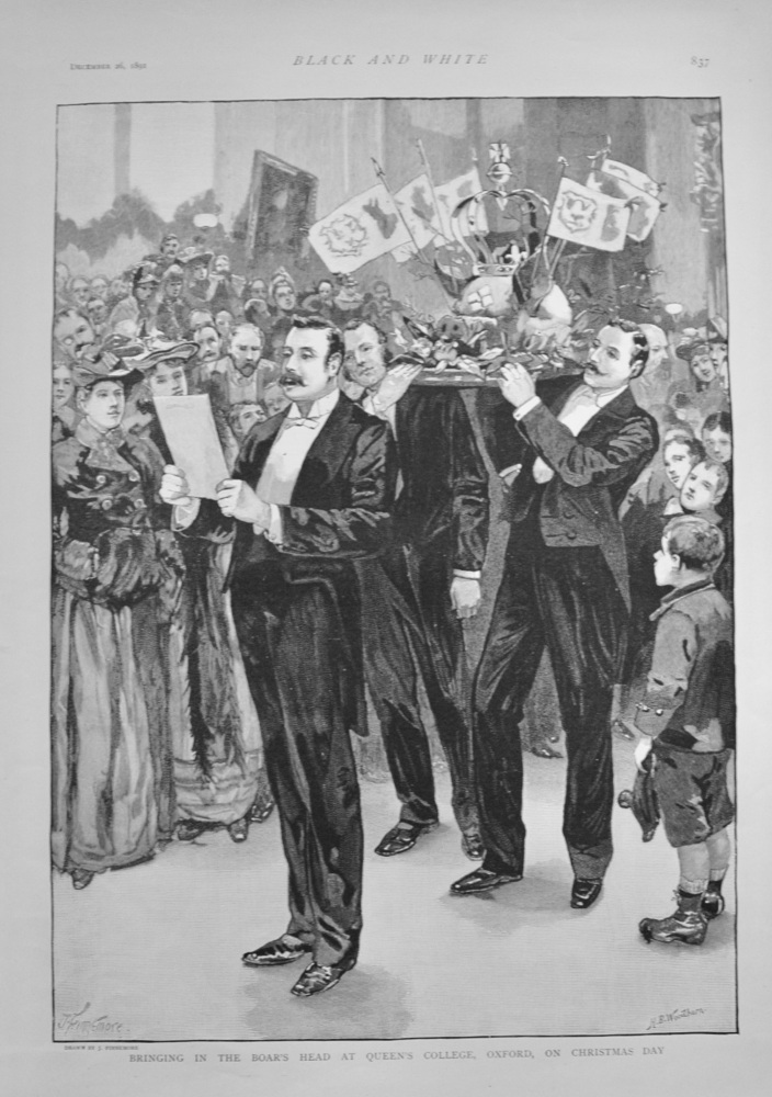 Bringing in the Boar's Head at Queen's College, Oxford