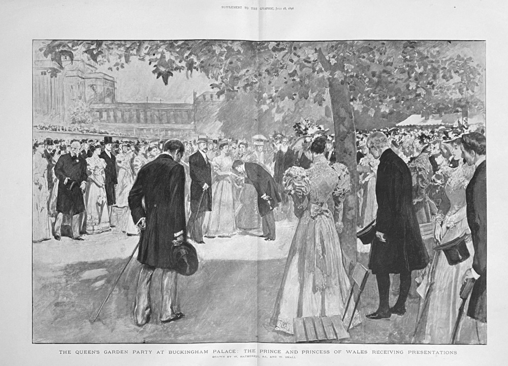 The Queen's Garden Party at Buckingham Palace.  1896.