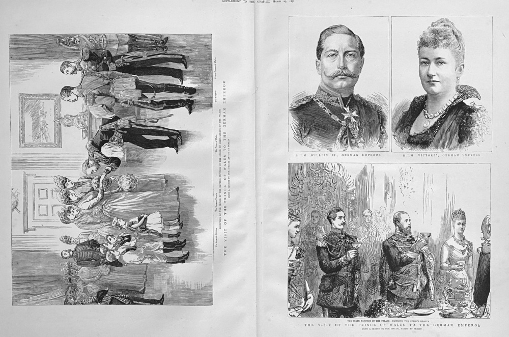 The Visit of the Prince of Wales to the German Emperor.  1890.