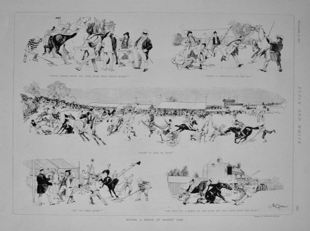 Buying a Horse at Barnet Fair - 1891