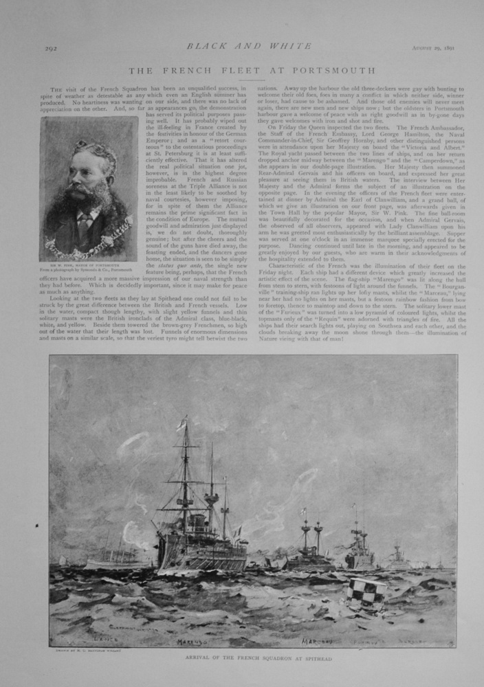 The French Fleet at Portsmouth - 1891