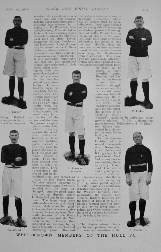 Well known members of Hull F.C. - 1900