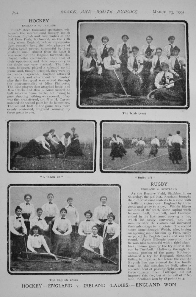 Hockey - 1901 (England v Ireland)