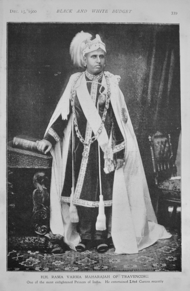 H.H. Rama Varma Maharajah of Travencore
