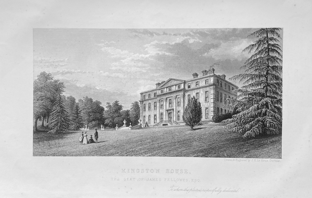 Kingston House, the Seat of James Fellowes, Esq.  (Dorset)  1863.