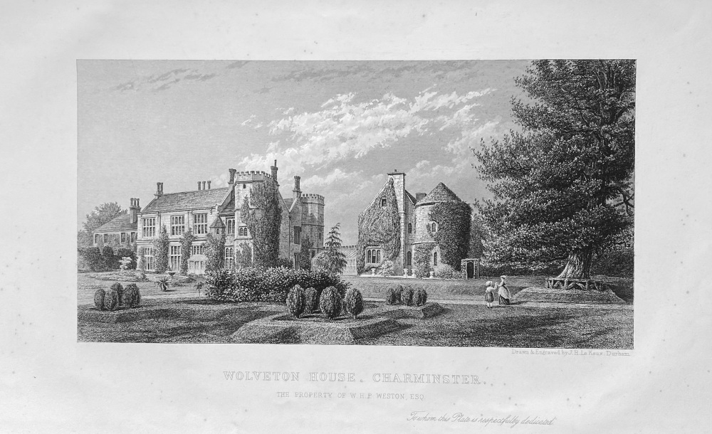 Wolverton House,  Charminster.  The Property of W.H.P.  Weston, Esq. (Dorset)  1863.
