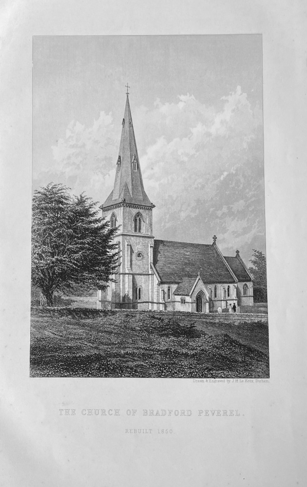 The Church of Bradford Peverel. Rebuilt 1850.  (Dorsetshire).