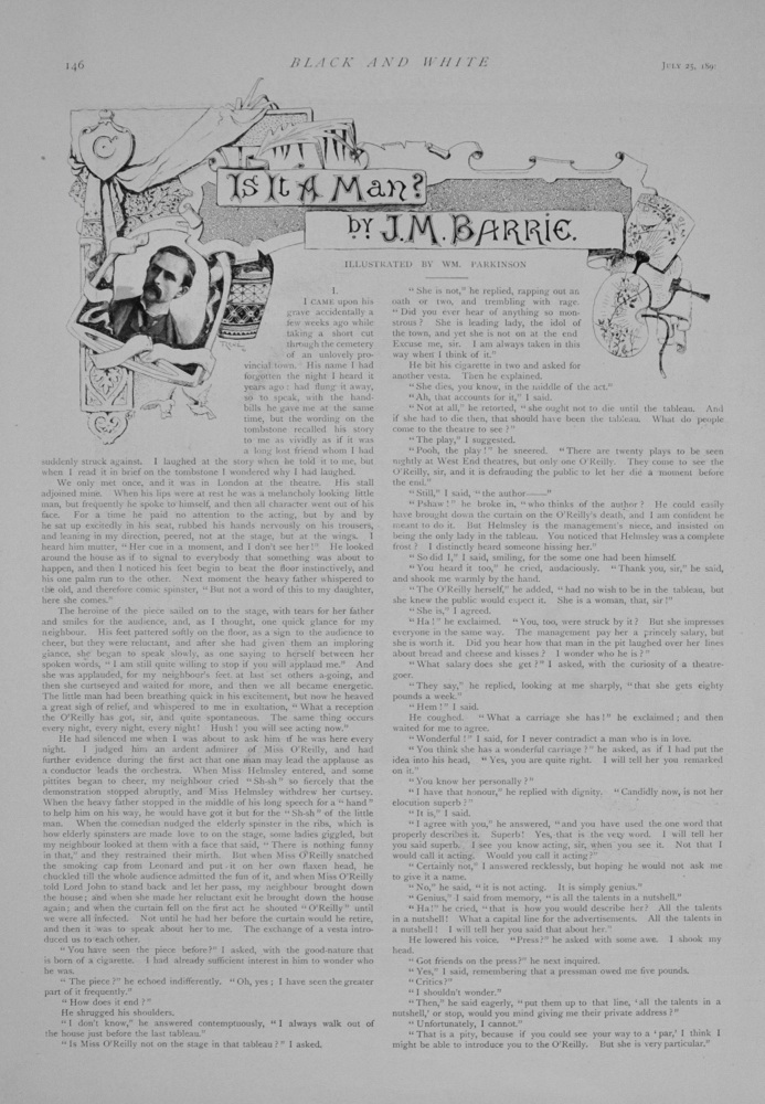 Is it a Man? by J. M. Barrie - 1891