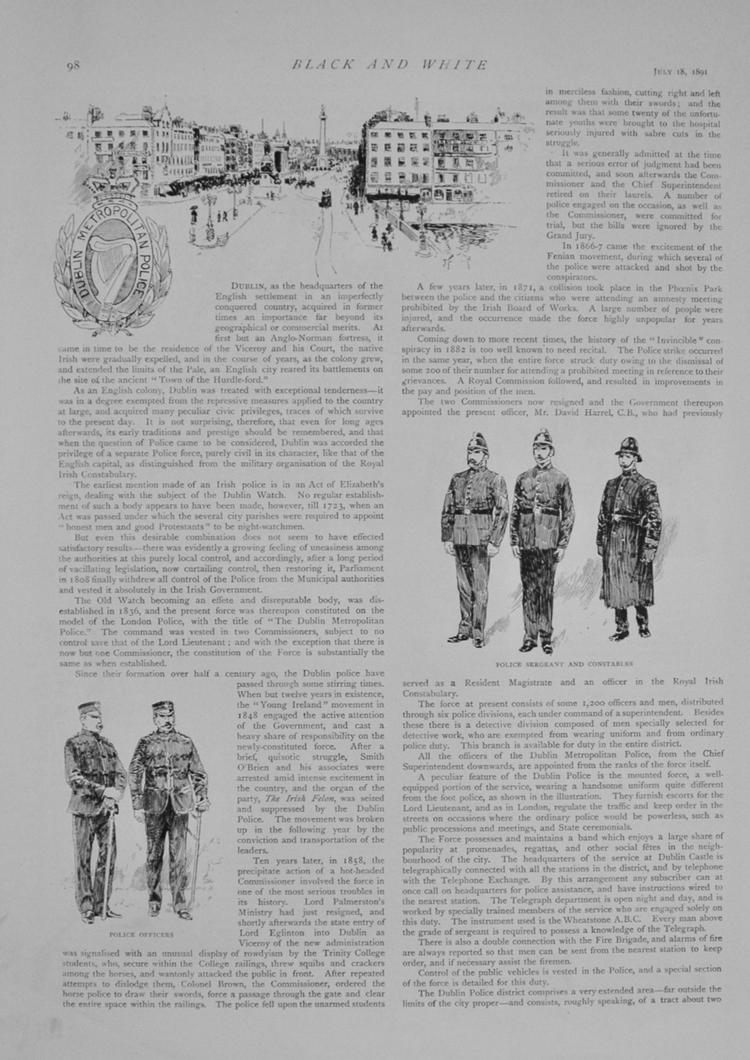 Dublin Metropolitan Police - 1891