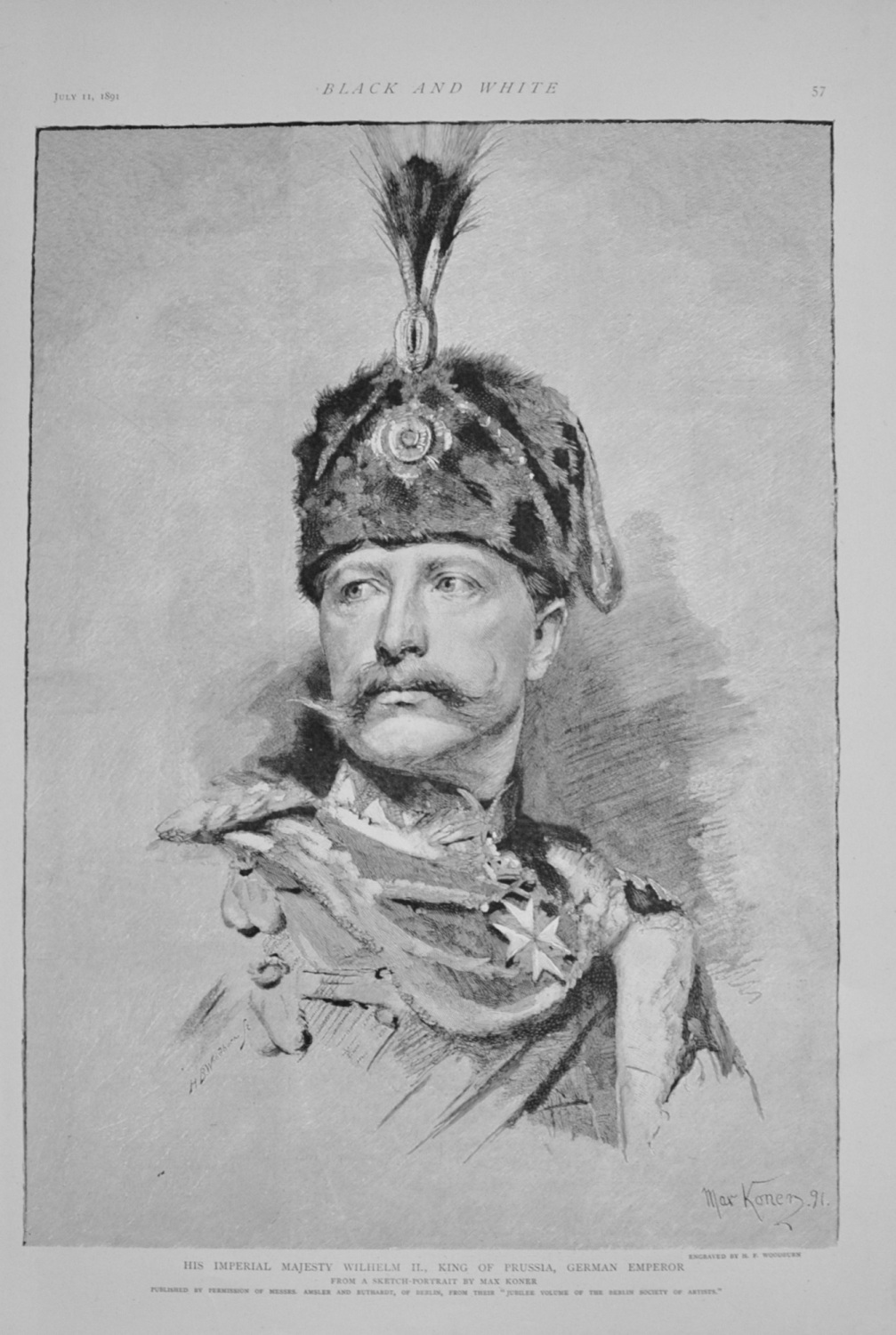 His Imperial Majesty Wilhelm II, King of Prussia - 1891