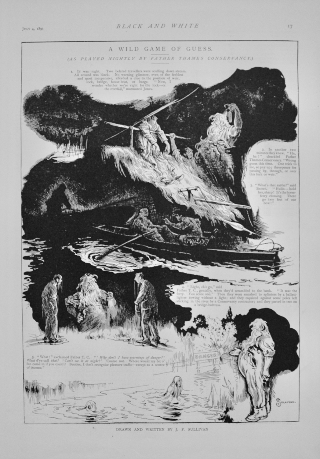 A Wild Game of Guess - Thames Conservancy - 1891