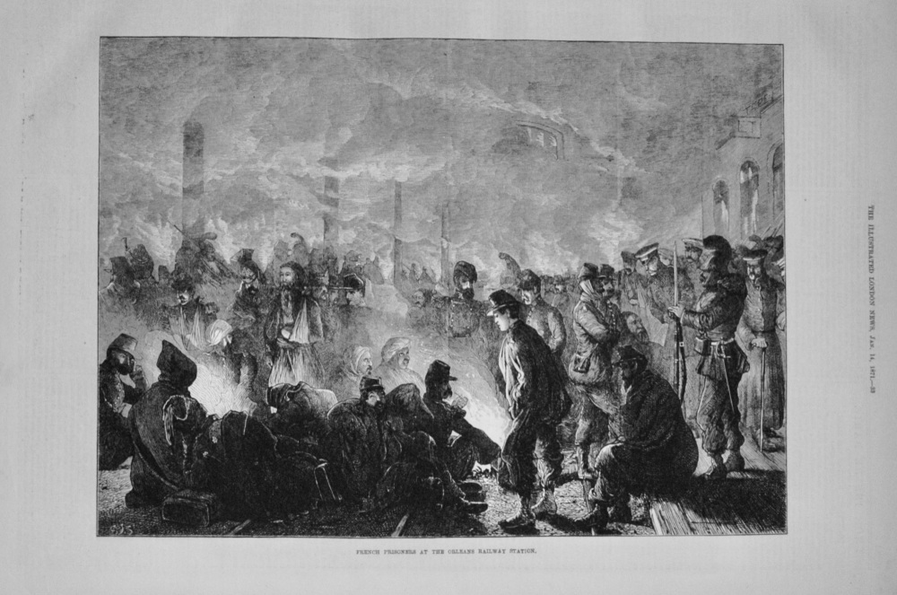 French Prisoners at the Orleans Railway Station 1871