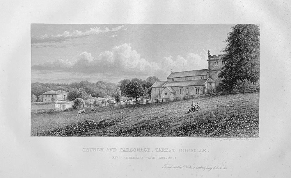 Church and Parsonage, Tarent Gunville. 1868