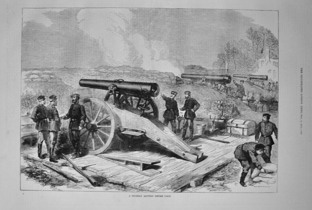 A Prussian Battery before Paris - 1871