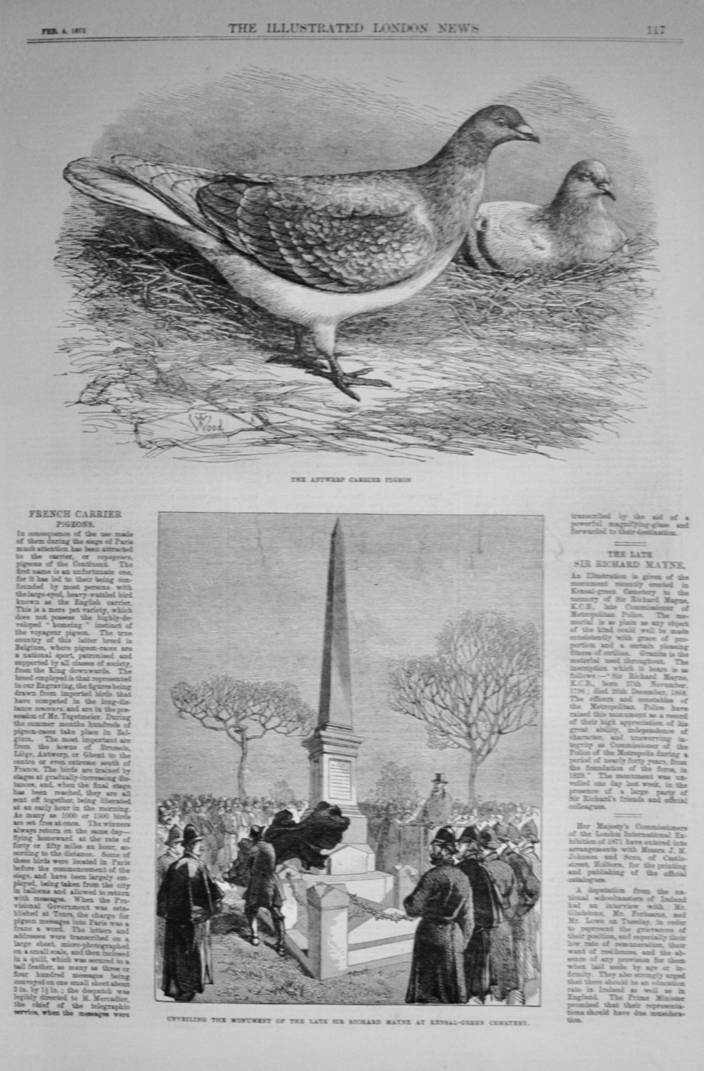 French Carrier Pigeons - 1871