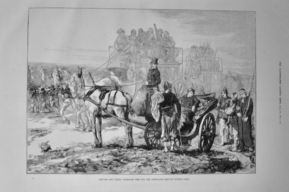 Ambulance Service, Paris - 1871