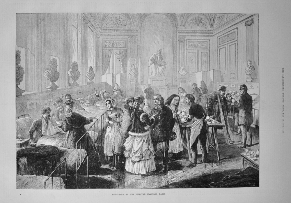 Hospital at the Theatre Francais, Paris - 1871