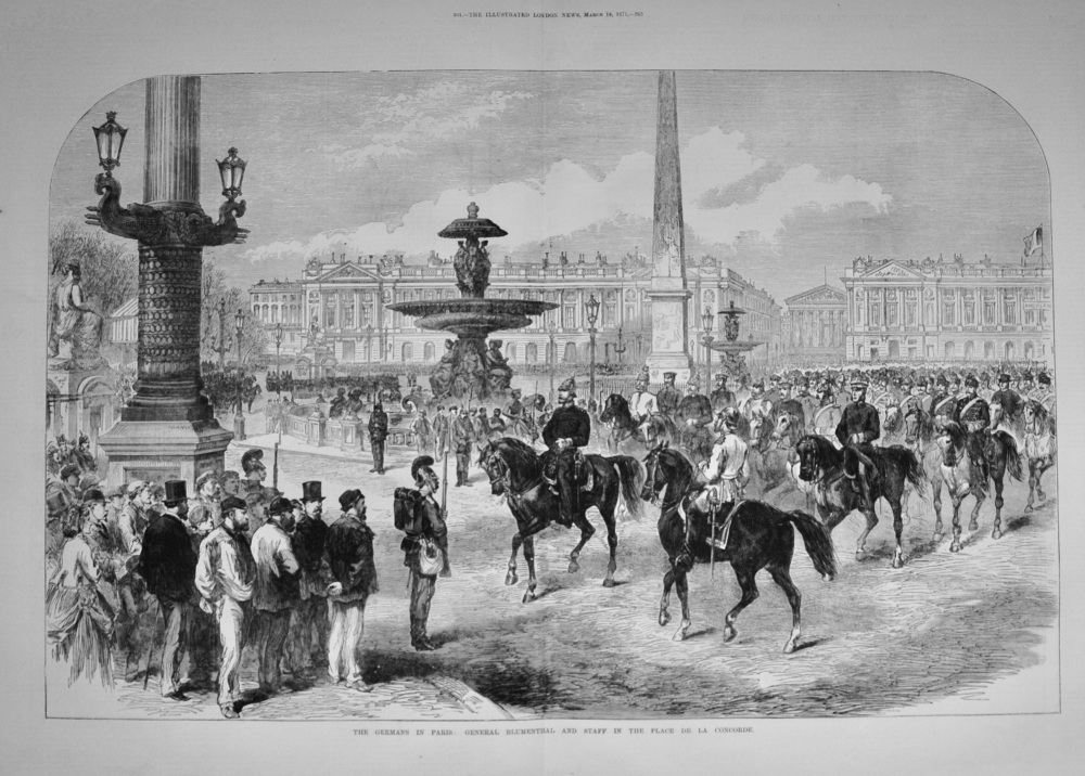 General Blumenthal and Staff in the Place De La Concorde - 1871