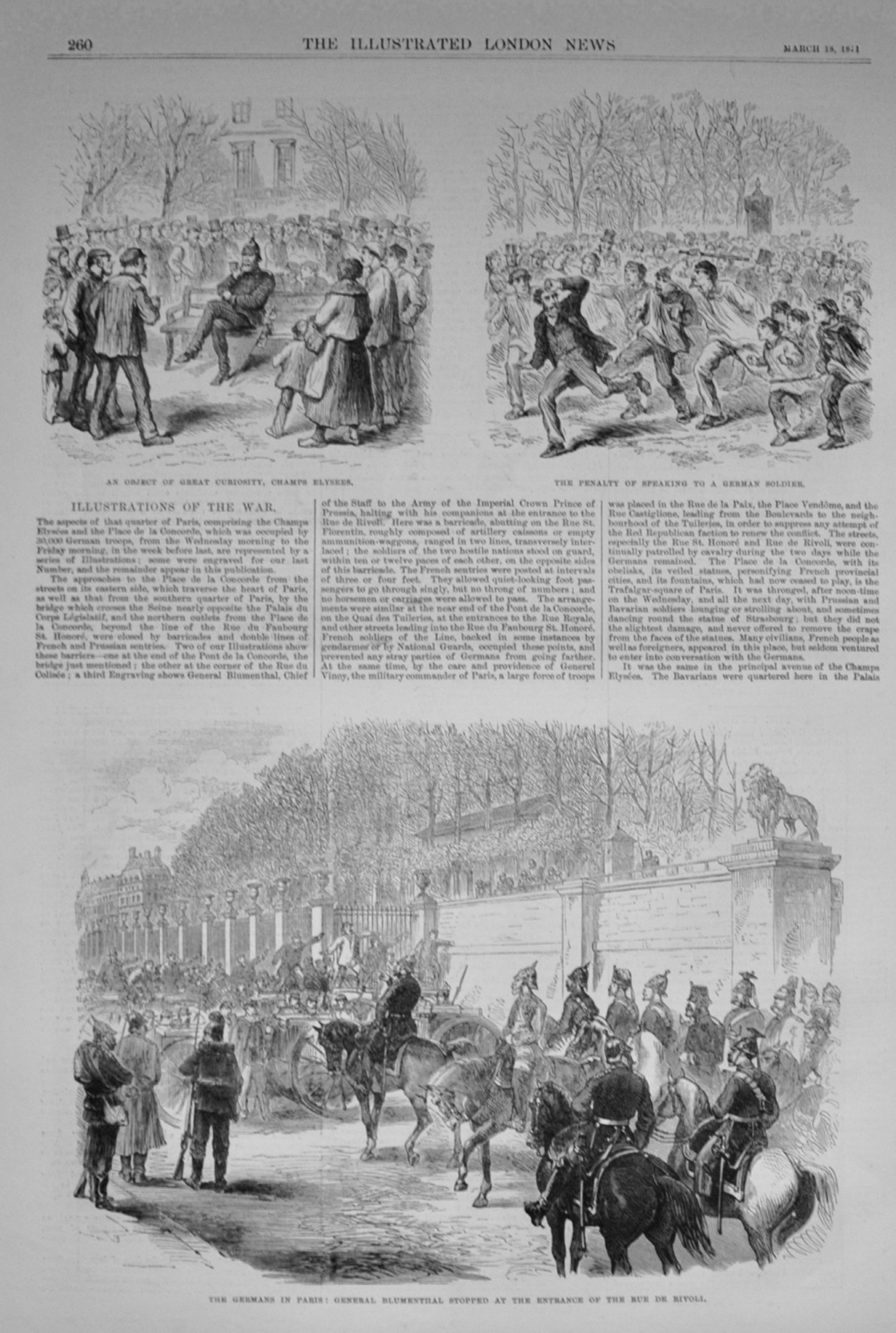 The Scenes of War in Paris - 1871