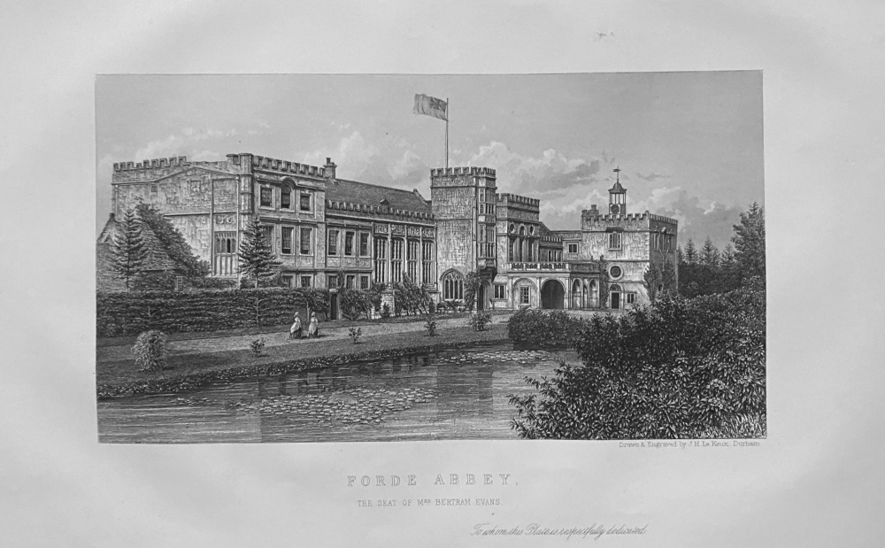 Forde Abbey,  The Seat of Mrs. Bertram Evans.  1868.