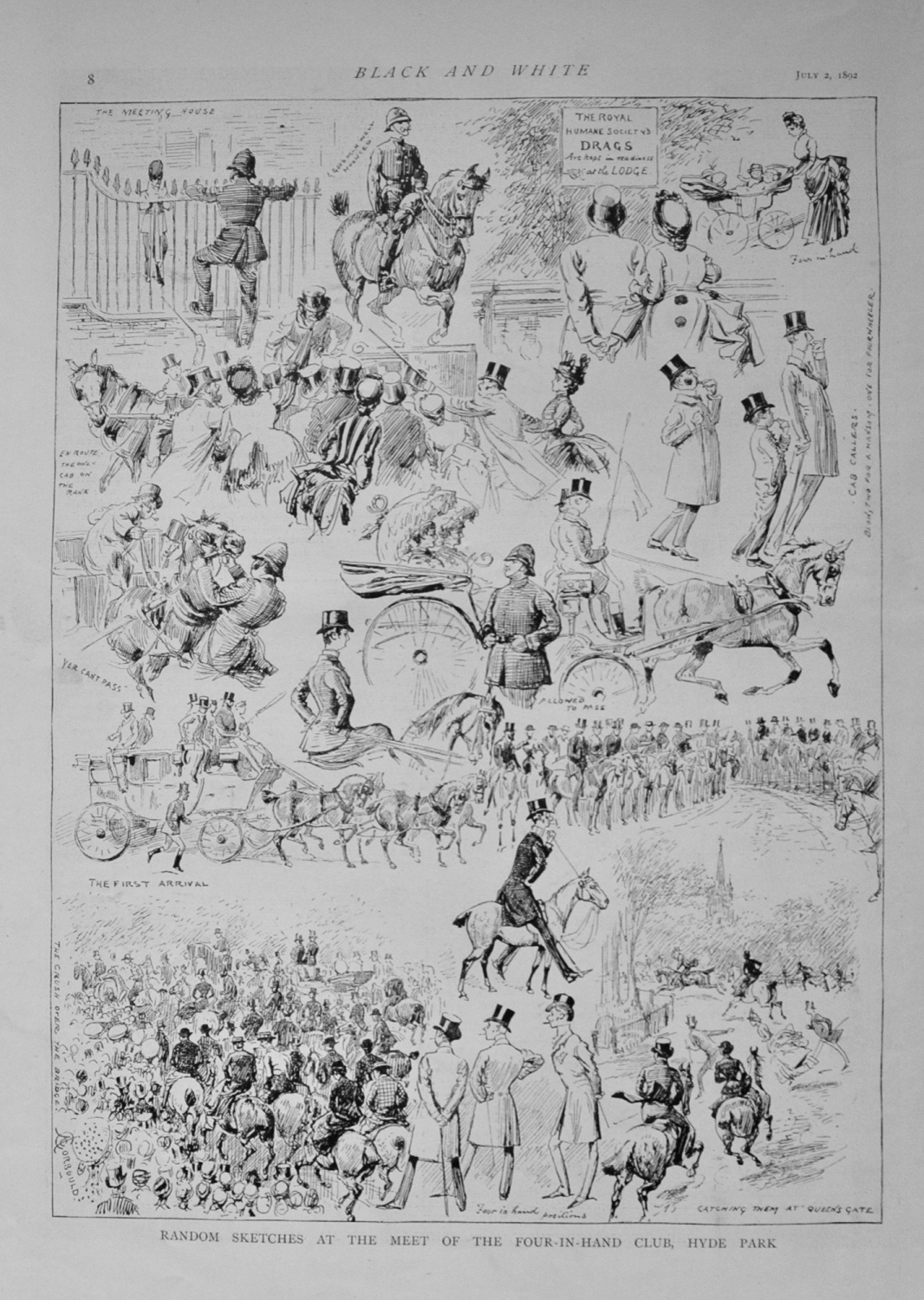 Meet of the Four in Hand Club, Hyde Park - 1892
